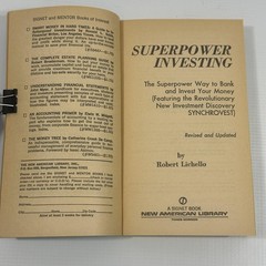 Vintage 1975 Superpower Investing Robert Lichello SYNCHROVEST Signet PB