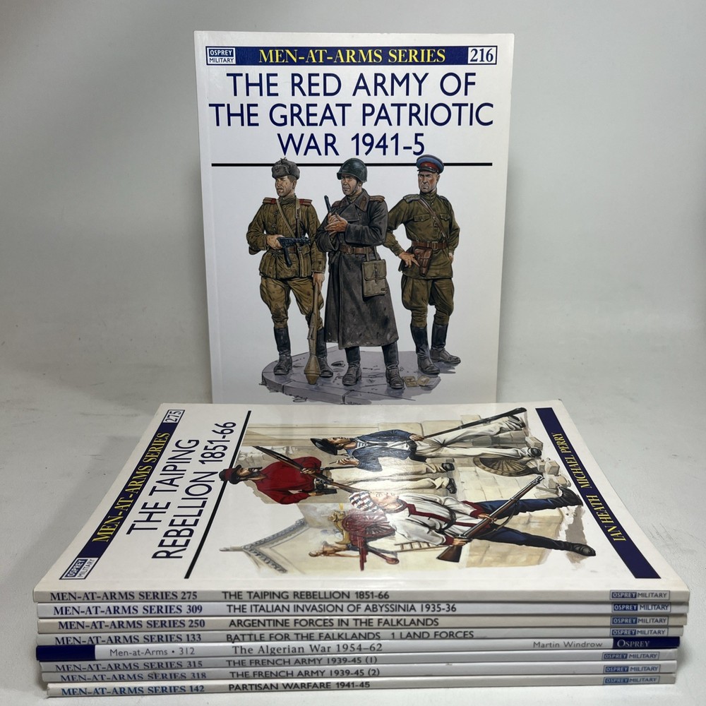 Osprey Military History Book Lot of 9 – Men-at-Arms WWII Falklands Algeria +++
