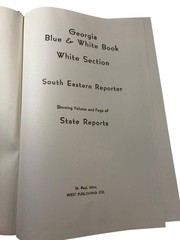 Georgia Blue & White Book Law Reporter Guide West Publishing Co. Legal Reference