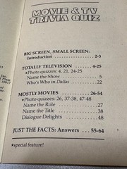 1982 Movie & TV Trivia Quiz Mini Magazine Dell Purse Book 64 pages