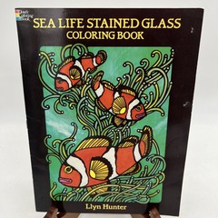 Sea Life Stained Glass Coloring Book Paperback Llyn Hunter UNUSED