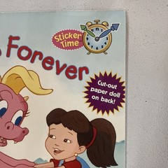 Vintage Dragon Tales Friends Forever Coloring Sticker Book Cut Out Doll Y2K