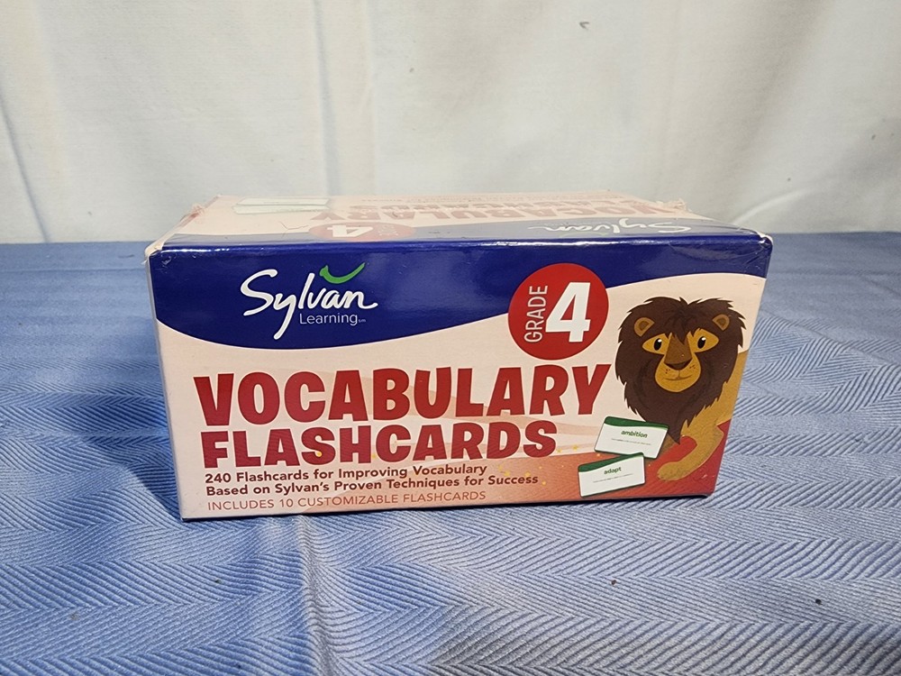 Sylvan Learning 4th Grade Vocabulary Flash Cards 240 Cards Sealed 9780307479419