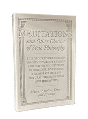 ❤MEDITATIONS & Classic Stoic Philosophy Marcus Aurelius Seneca Epictetus Leather