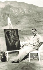 LEETEG, BABES, BARS, BEACHES, and BLACK VELVET ART; author signed, nudes,Tahiti