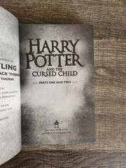 Harry Potter and the Cursed Child Parts 1 & 2 First Edition Hardcover Script