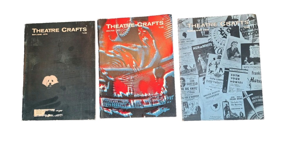 Old Theatre Crafts TC 1970 Vintage Display Magazine Book Lot of 3. A9.1