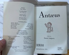 ANTAEUS: SPECIAL FICTION ISSUE – No. 13/14 SPRING/SUMMER 1974 – DANIEL HALPERN
