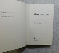 Dear Mr. M by Herman Koch (First American Edition, Hardcover with Dust Jacket)