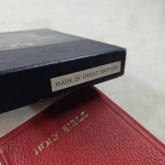 Vintage Pocket Size Oxford KJV TEXT BIBLE 01153x Red Leather Gilt Box