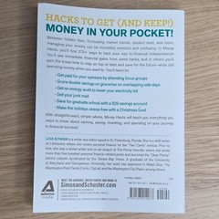 Adams Media Money Hacks by Lisa Rowan Trade Paperback Personal Finance Guide