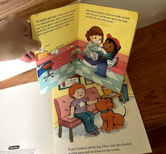 2 Fisher-Price Books Michael’s Dentist Flap Book & Roger Goes to the Doctor
