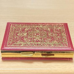 Micro Book Size 2mm × 2mm Birth Stone Tppan 1980 Vintage Leather-bound case FS