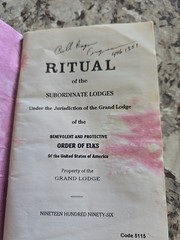 Vintage 1996 BPO Elks Ritual Book / Guide 76 pages – Fraternal Club