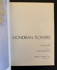 Mondrian: Flowers Hardcover Art Book David Shapiro Piet Mondrian Abrams Rare VG