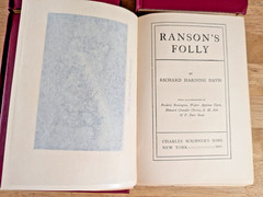 Antique 1910 Richard Harding Davis Lot of 4 Books Gilt Top, Illustrated Novels