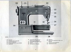 PFAFF 362-261 Automatic Sewing Machine Instruction Manual IN GERMAN – WIRE BOUND