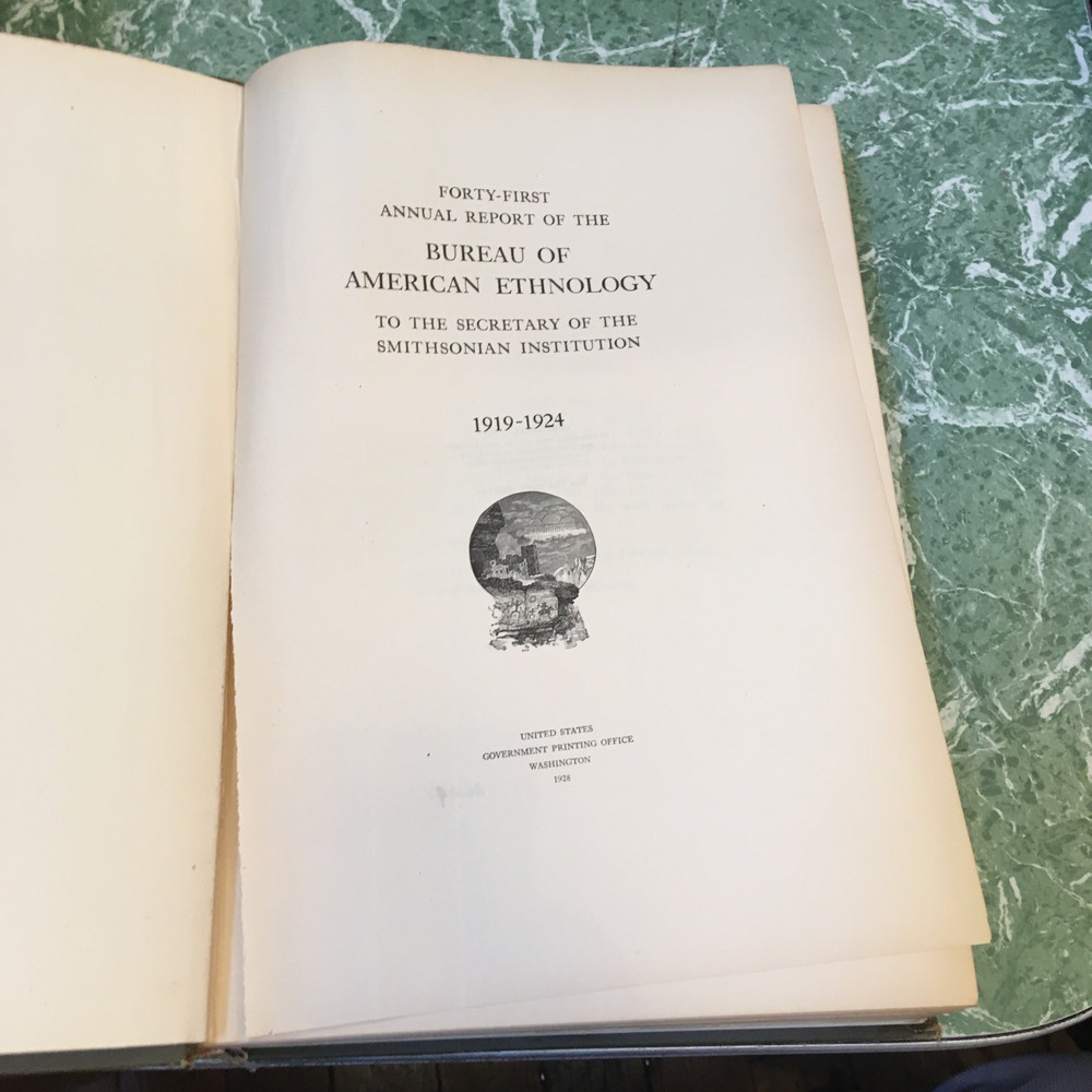 BUREAU OF AMERICAN ETHNOLOGY 41st Annual Report 1919-24 HB Smithsonian Indians