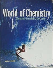 WORLD OF CHEMISTRY 2011 UPD By Steven S ; Zumdahl Zumdahl – Hardcover EXCELLENT