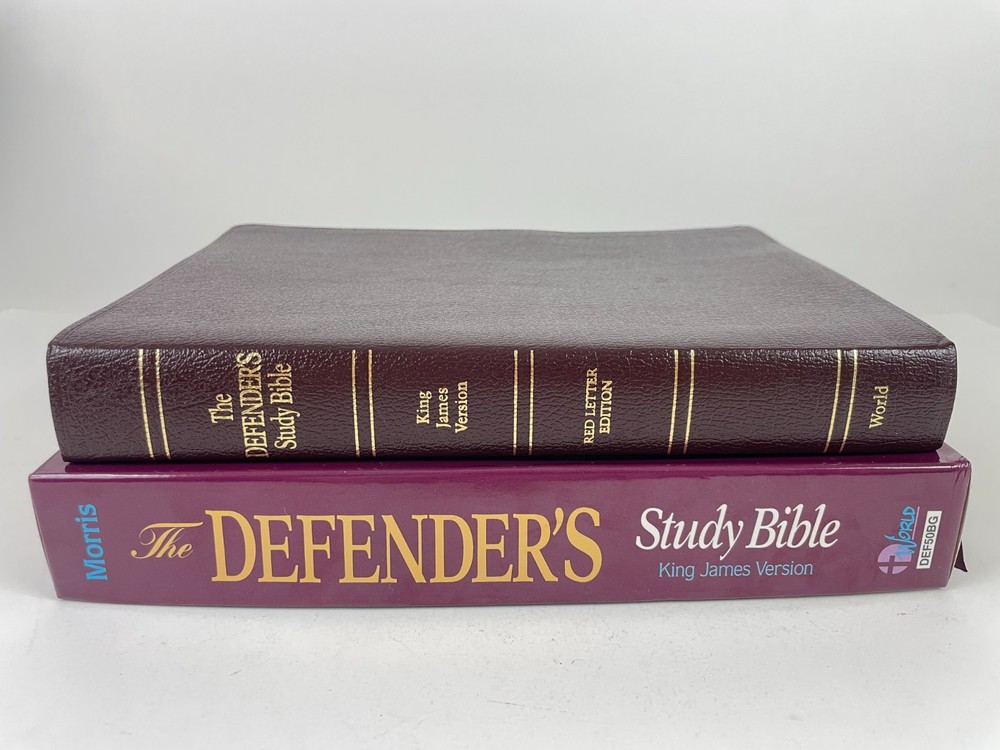 *like new* Defender’s Study Bible KJV bonded leather box 1995 Henry Morris World