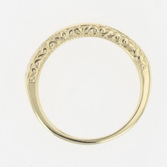 .17ctw Diamond Pavé Milgrain Scroll Wedding Band Ring 14k Yellow Gold Size 5