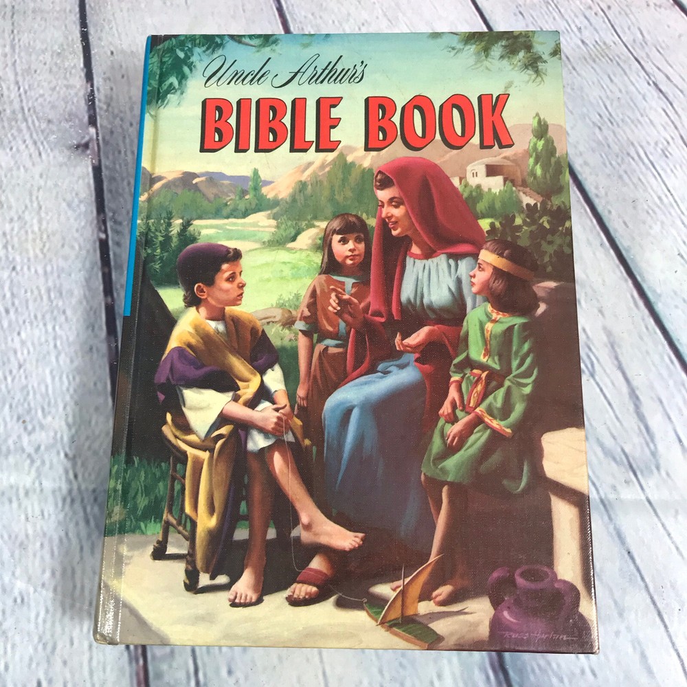 Vintage 1968 Uncle Arthurs Bible Book Hard Back Illustrated – Over 500 Pages