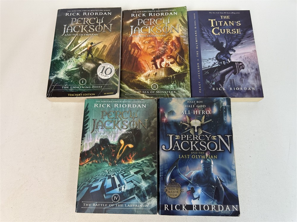 Rick Riordan Complete Percy Jackson & Olympians #1-5 YA Fiction