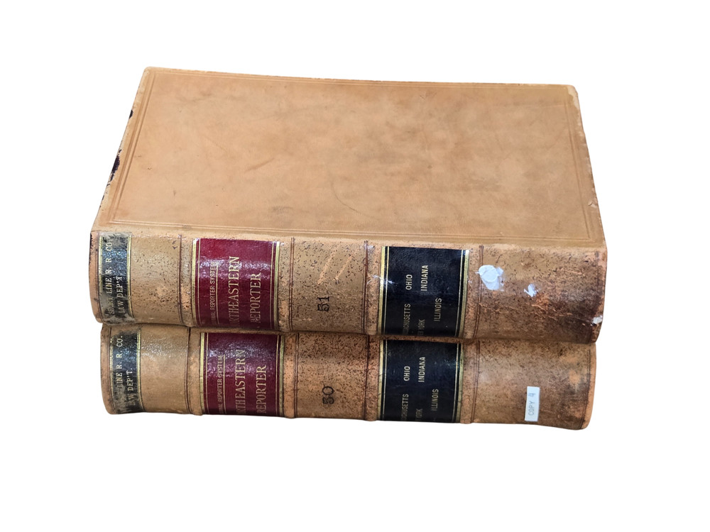 Northeastern Reporter Vols. 50 & 51 (1898–1899) Antique Law Books Leather Set 2