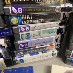 Lot of 45 + Audiobooks on CD, Ex Library, Fiction, Mixed Authors