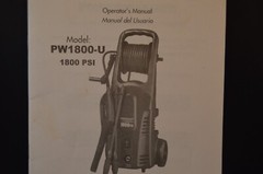POWERWASHER Model PW1800-U „OPERATOR’S MANUAL” 1800 PSI 26 Pages INSTRUCTIONS