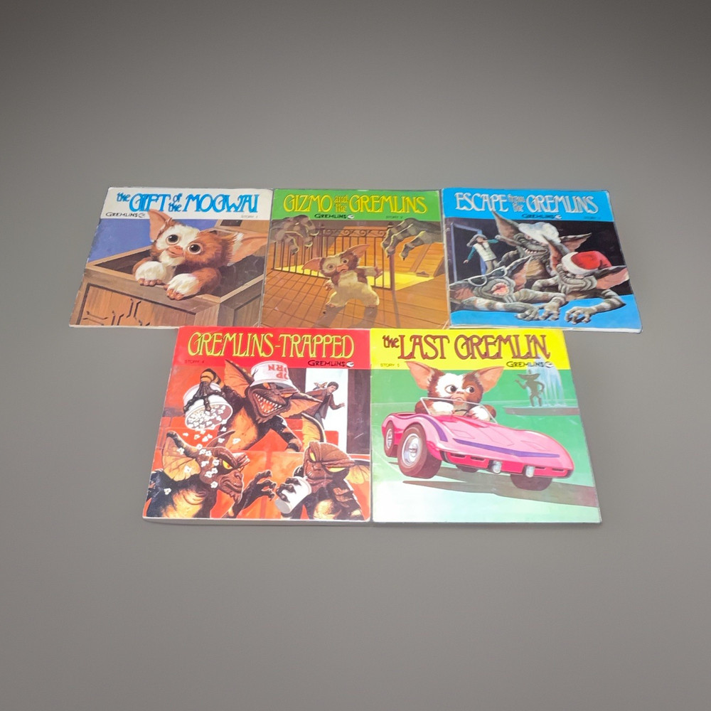 Gremlins Story 1-5 Paperback Picture Book Lot of 5 Illustrated TV Adapt
