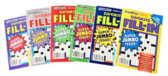 NEW Lot of 6 Dell Penny Press Fill In FAVORITE Super Jumbo Issue Puzzle Books