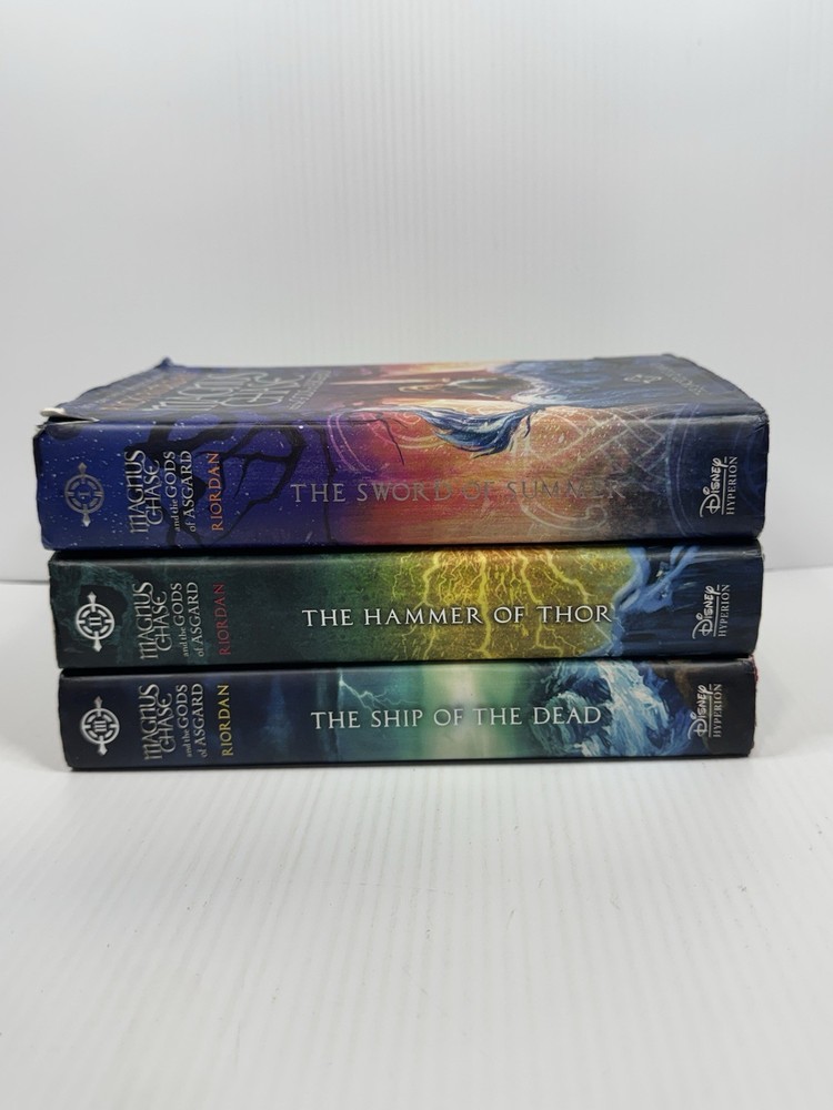 Magnus Chase Trilogy Rick Riordan Hardcover Set Books 1-3 w/ Dust Jackets