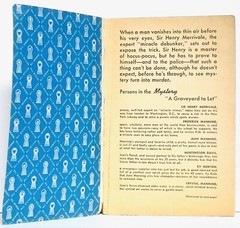CARTER DICKSON — A GRAVEYARD TO LET — DELL BOOK #543 (1951) (early paperback)