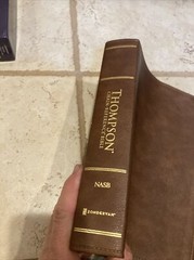 NASB Thompson Chain-Reference Bible Leathersoft Brown Red Letter 1977 Text INDEX