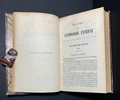 ANTIQUE 19th Century Medical French Book PATHOLOGY diseases DIAGNOSIS Medicine