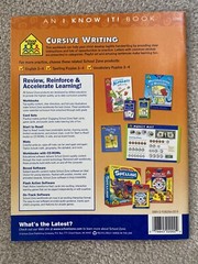 School Zone Cursive Writing Workbook Grades 3-4