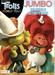 NEW~Dreamworks Trolls World Tour Jumbo Coloring & Activity Book By Bendon