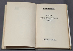 C. F. Ramuz When The Mountain Fell (1947 Pantheon) Hardcover Book w/ Dust Jacket