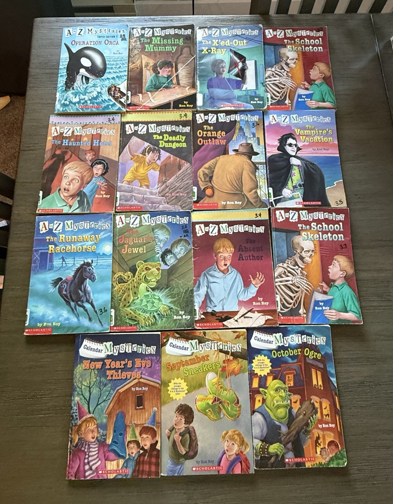 Scholastic A to Z Mysteries Paperback Chapter Books Lot – Ron Roy Ages 9-12