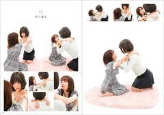A collection of poses for drawing two people attracted to each other in the Yuri