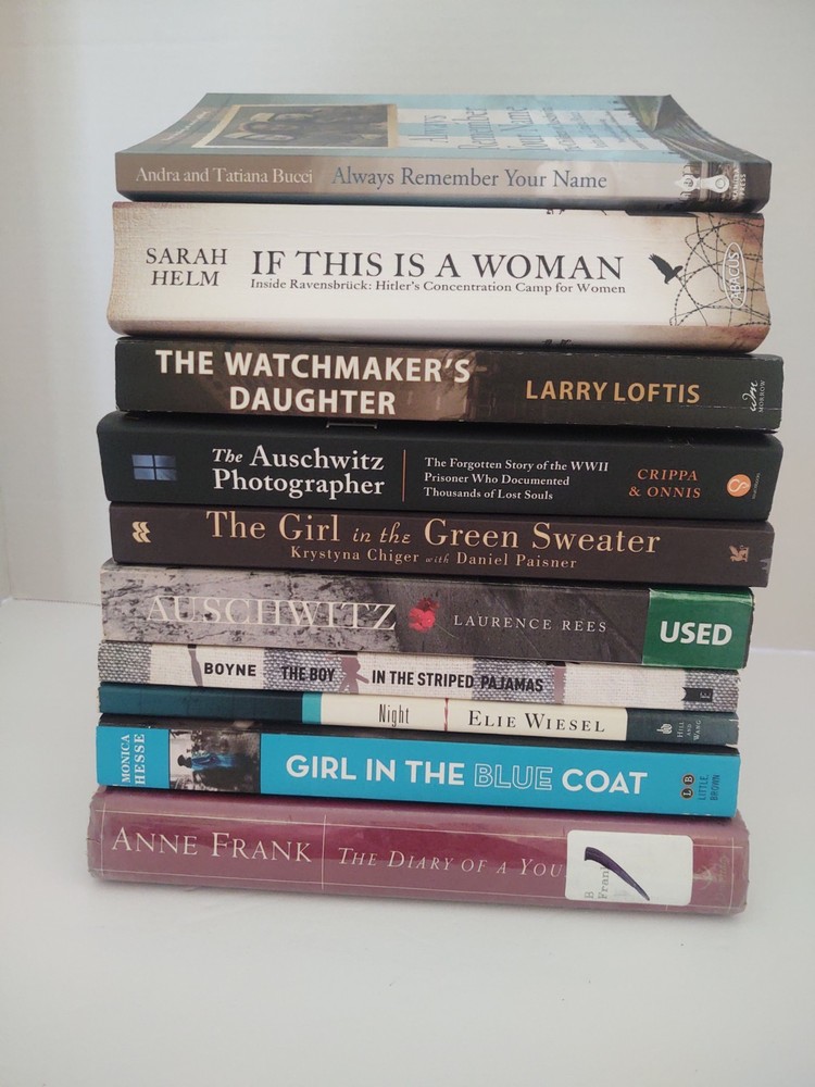 Lot Of 10 Holocaust Books Lot Bundle PB/HC Mixed Titles WWII Survival Religion