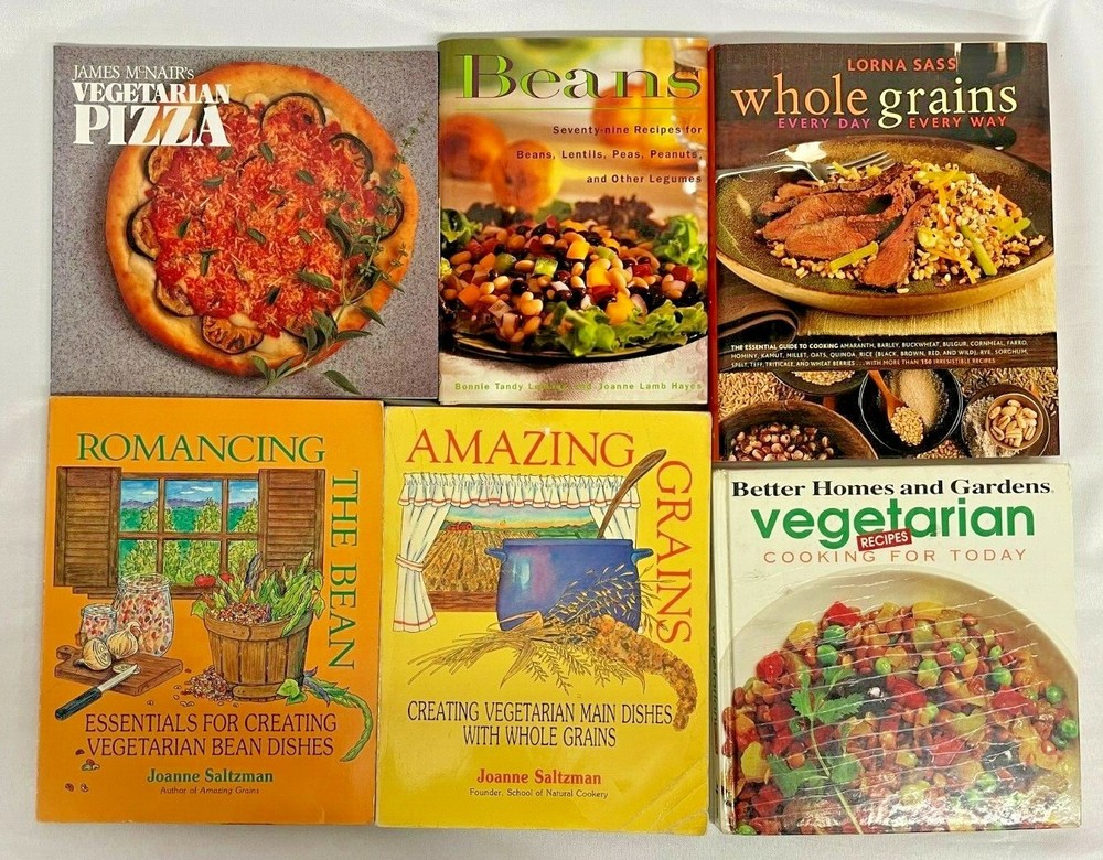 Vegetarian Grains Beans Pizza Cookbook Lot of 6 Everyday in Every Way Cooking