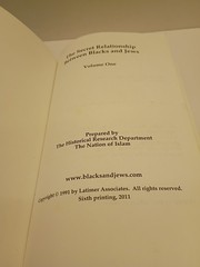 THE SECRET RELATIONSHIP BETWEEN BLACKS AND JEWS Vol.1 Nation Of Islam 6th Print