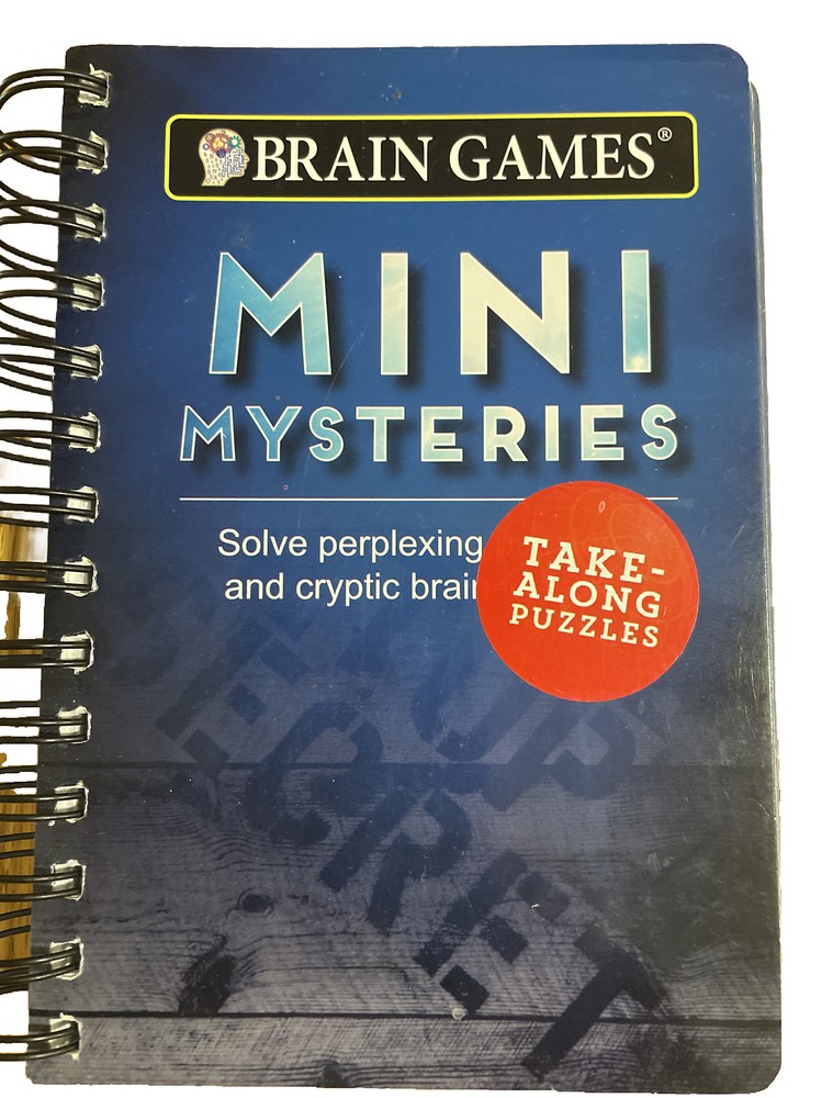 Brain Games Mini Mysteries Fun Take Along Puzzles Spiral 246 Pages