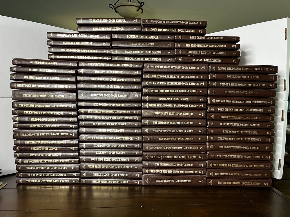 The Louis L’Amour Collection Leatherette Hardcover Books (Sold Individually)