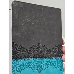 NIV Life Application Study Bible Zondervan Leathersoft Two-Tone Gray Teal
