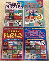 Lot of 4 New Penny Press Variety Puzzle Books – Variety Puzzles & Games