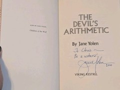 Vintage SIGNED The Devil’s Arthmetric by Jane Yolen Hardback Book Excellent Cond