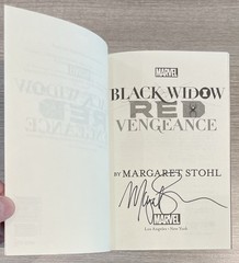 SIGNED Black Widow: Red Vengeance by Margaret Stohl 1st Ed 2017 Softcover